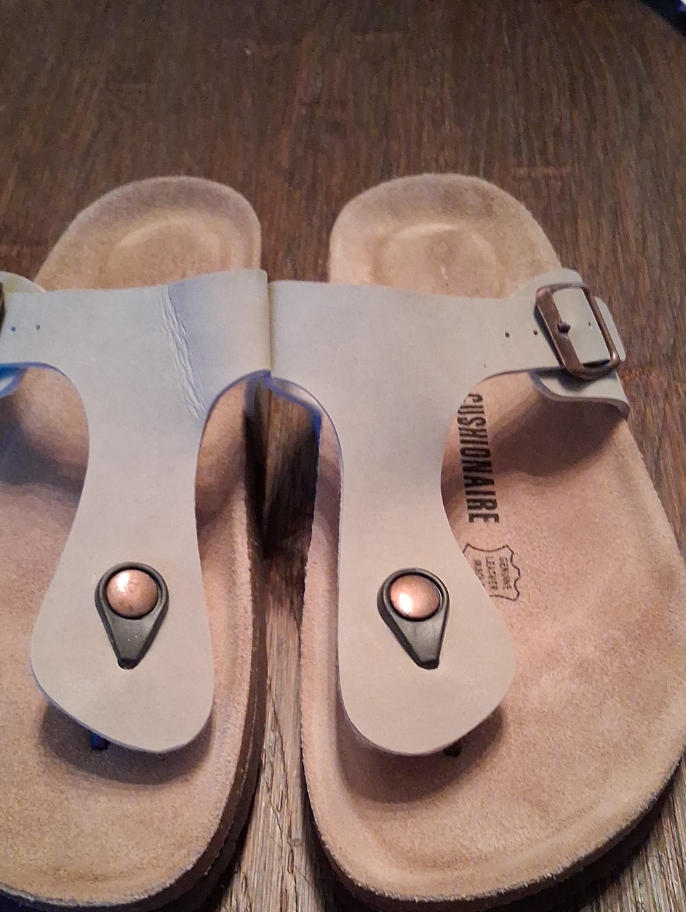 Comfort Toe-Post Sandals in Light Beige - Fashionware